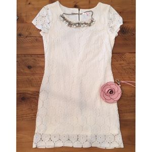 Lined White Lace Dress